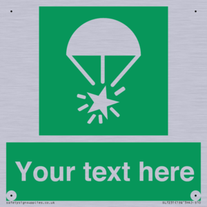 Custom sign safe condition Rocket parachute flare